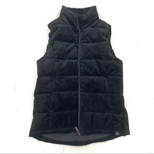 Zeroxposure | Black Velvet Puffer Vest zip up